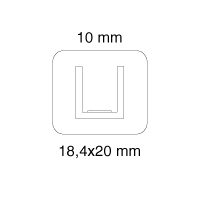 Perfil 18,4x20 - Frame Flat